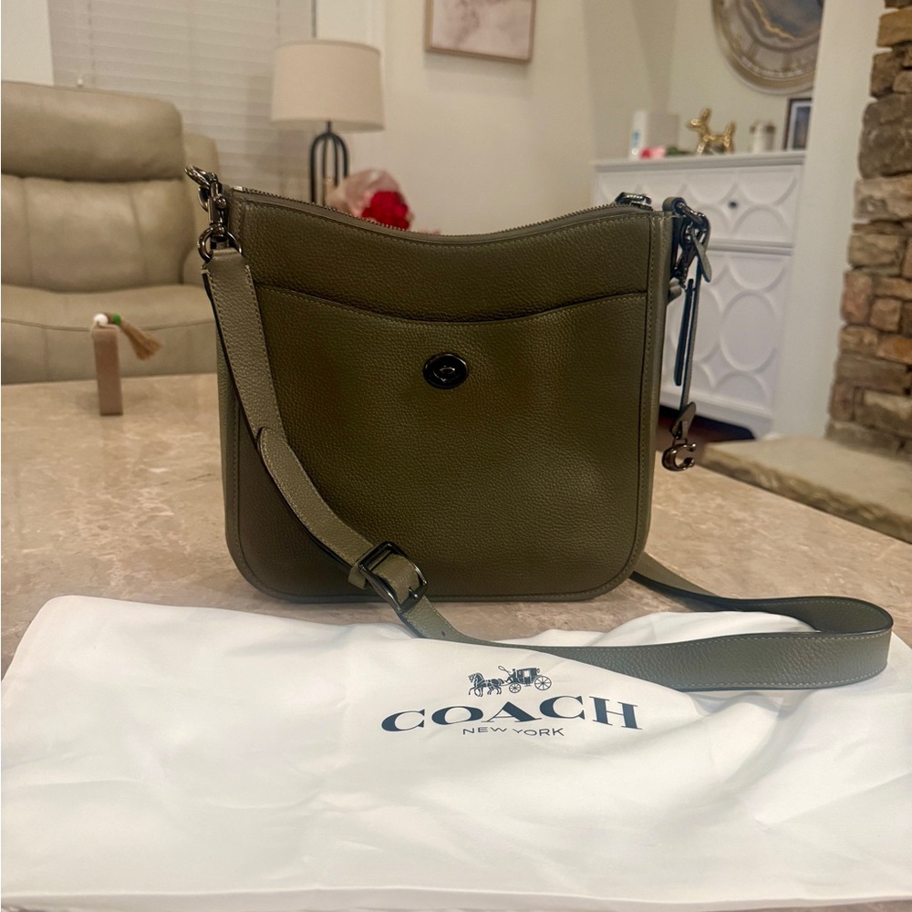 Coach Olive Crossbody Bag in Pebbled Leather